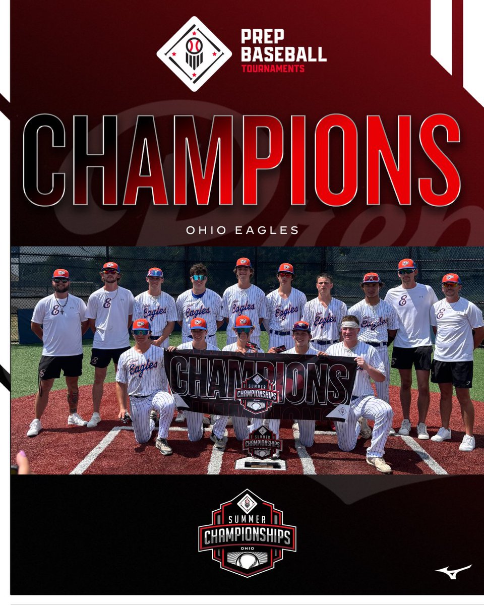 Prep Baseball Ohio (@prepbaseballoh) on Twitter photo 🥇TOURNAMENT CHAMPIONS 🥇
Ohio Eagles | <a href="/OhioEaglesball/">Ohio Eagles Baseball</a>
Championship Game MVP - Logan Lee
🏆 PBT Northeast Ohio Summer Championships🏆
⚾️ 15U Champions
📅 7/10-7/13
📍 Cleveland, OH
<a href="/PBRTournaments/">Prep Baseball Tournaments</a> | <a href="/pbtscouting/">Prep Baseball Scouting</a> | <a href="/PrepBaseOHScout/">Prep Baseball Ohio Scouting Coverage</a> 🥇TOURNAMENT CHAMPIONS 🥇
Ohio Eagles | <a href="/OhioEaglesball/">Ohio Eagles Baseball</a>
Championship Game MVP - Logan Lee
🏆 PBT Northeast Ohio Summer Championships🏆
⚾️ 15U Champions
📅 7/10-7/13
📍 Cleveland, OH
<a href="/PBRTournaments/">Prep Baseball Tournaments</a> | <a href="/pbtscouting/">Prep Baseball Scouting</a> | <a href="/PrepBaseOHScout/">Prep Baseball Ohio Scouting Coverage</a>