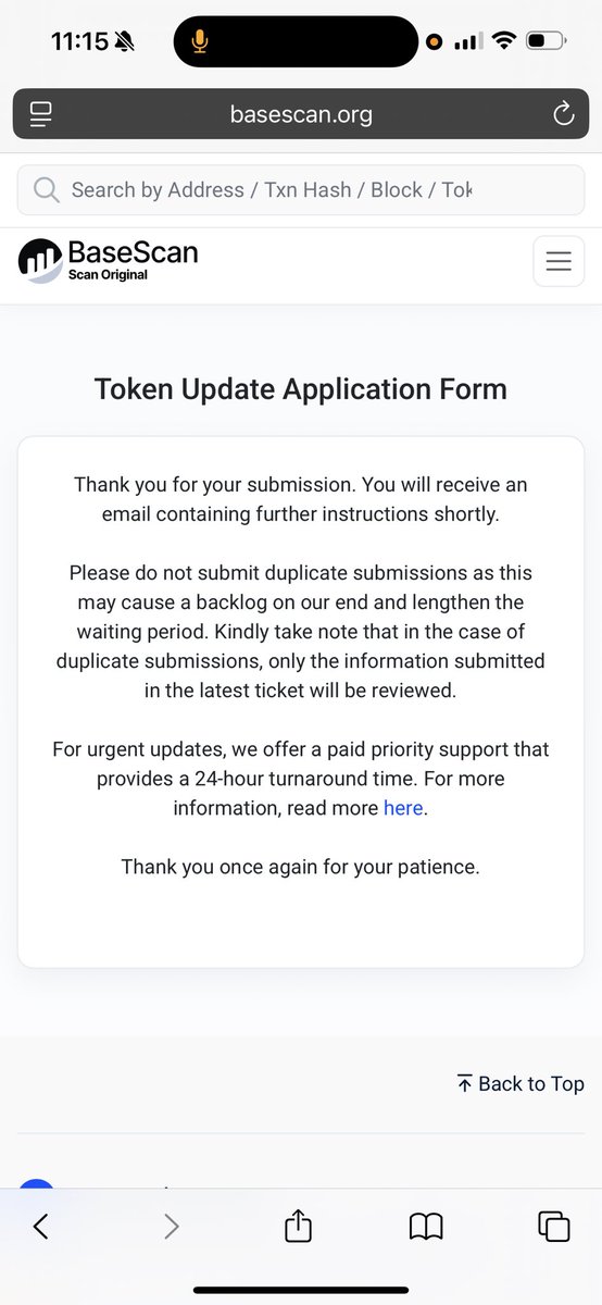 BasedNobodySaus's tweet photo. Based $NOBODY Sausage has applied for basescan update! https://t.co/KGsxrnZlum