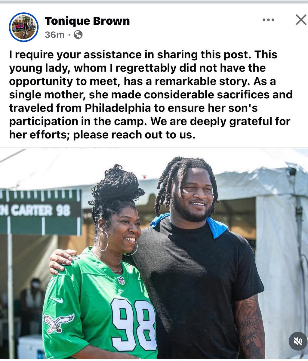 Dawgnation PLEASE HELP!
 
Jalen Carter’s mom wants us to share this. They were inspired by this parent and want to formally meet her. Hopefully she sees this! 

Do your thing Dawgnation!!!