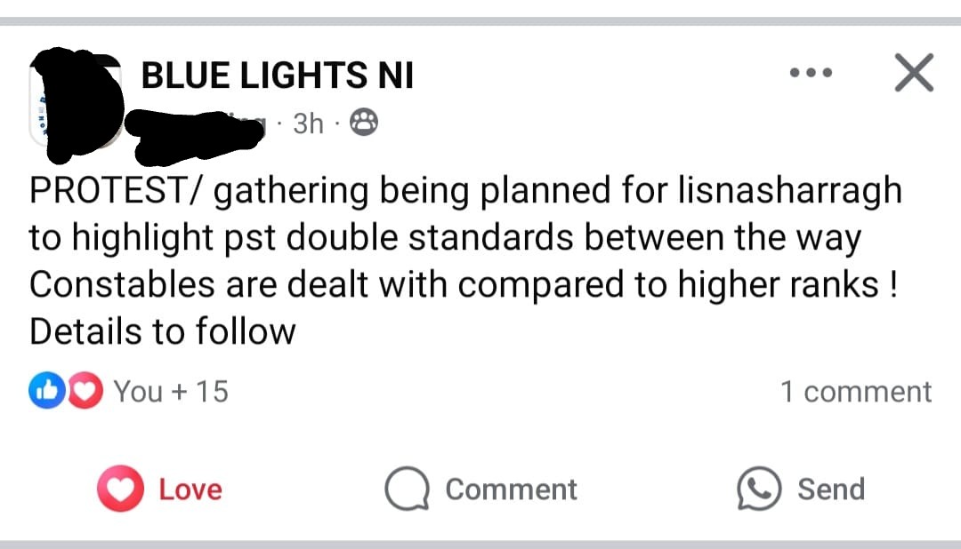 The PSNI are organising a protest against their own Professional Standards Department 😂😂😂