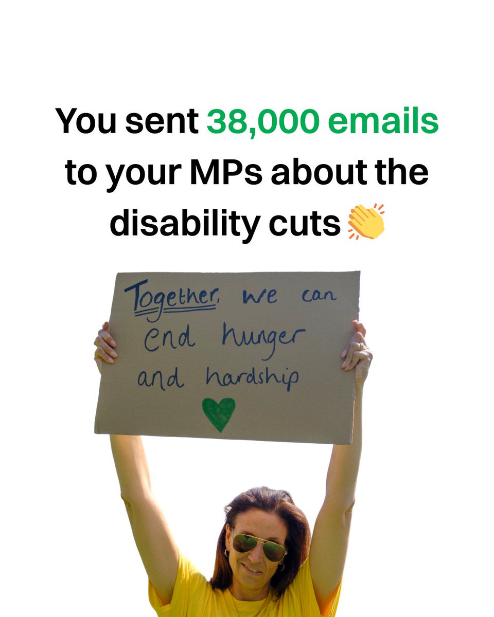 TrussellUK's tweet image. We applaud the power of disabled people, food banks, and people like you who have used your voices to stand up for disabled people.
The remaining cuts to disability support are very concerning.
But you helped make huge improvements to the Welfare Bill. 💚