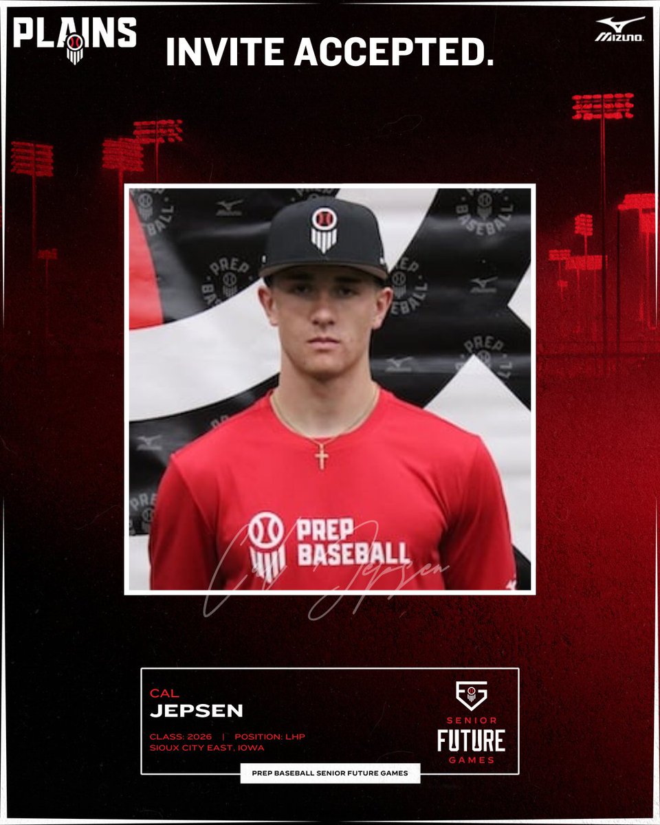 Prep Baseball Iowa (@prepbaseballia) on Twitter photo πππππππ ππ πππ πππππ βοΈ
πΎπΌπ π
πππππ ('26, SS/2B, Sioux City East) is set to represent Team Plains at the 2025 Prep Baseball Senior Future Games in Atlanta.
π€: loom.ly/d1e7k3c | @CalJepsen
<a href="/PBDakotas/">Prep Baseball Dakotas</a> | <a href="/PrepBaseballMN/">Prep Baseball Minnesota</a> | <a href="/PrepBaseballNE/">Prep Baseball Nebraska</a> πππππππ ππ πππ πππππ βοΈ
πΎπΌπ π
πππππ ('26, SS/2B, Sioux City East) is set to represent Team Plains at the 2025 Prep Baseball Senior Future Games in Atlanta.
π€: loom.ly/d1e7k3c | @CalJepsen
<a href="/PBDakotas/">Prep Baseball Dakotas</a> | <a href="/PrepBaseballMN/">Prep Baseball Minnesota</a> | <a href="/PrepBaseballNE/">Prep Baseball Nebraska</a>