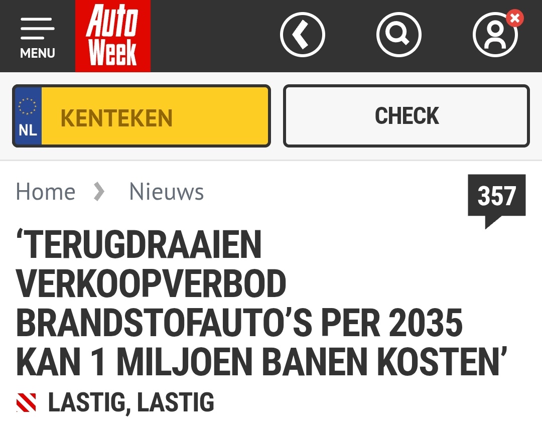 boofketimo's tweet image. Dom #Autoweek bericht ..... Het verbod op brandstof auto's moet gecanceld worden, het kost miljoen banen als het alleen maar e-auto's zijn dat is nu toch al zichtbaar door de instorting van Europese auto industrie, daarbij alleen e-auto's kan het electriciteits netwerk nooit aan,…