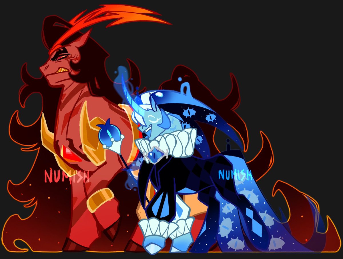 Numishi1's tweet image. You know what?
 *Turns your cookies into ponies*
#cookierun #cookierunkingdom #cookierunkingdomfanart #CRK #crkfanart #shadowmilkcookie #BurningSpiceCookie #mlp