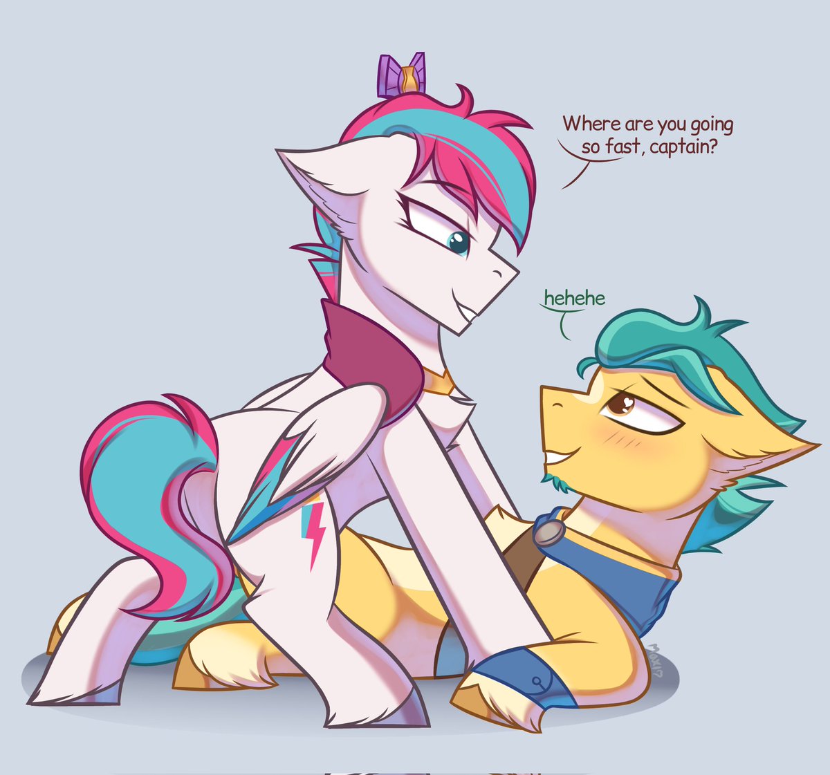 maxi_ponie's tweet image. Hitch definitely loves his wife🤍💛
#MLP #mlpg5 #stormblazer