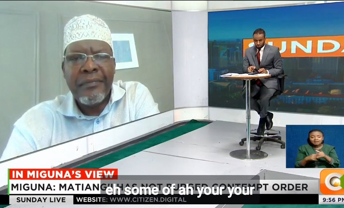 Citizen TV's Ayub Abdikadir has met his match today. Miguna Miguna is not there to joke 😂