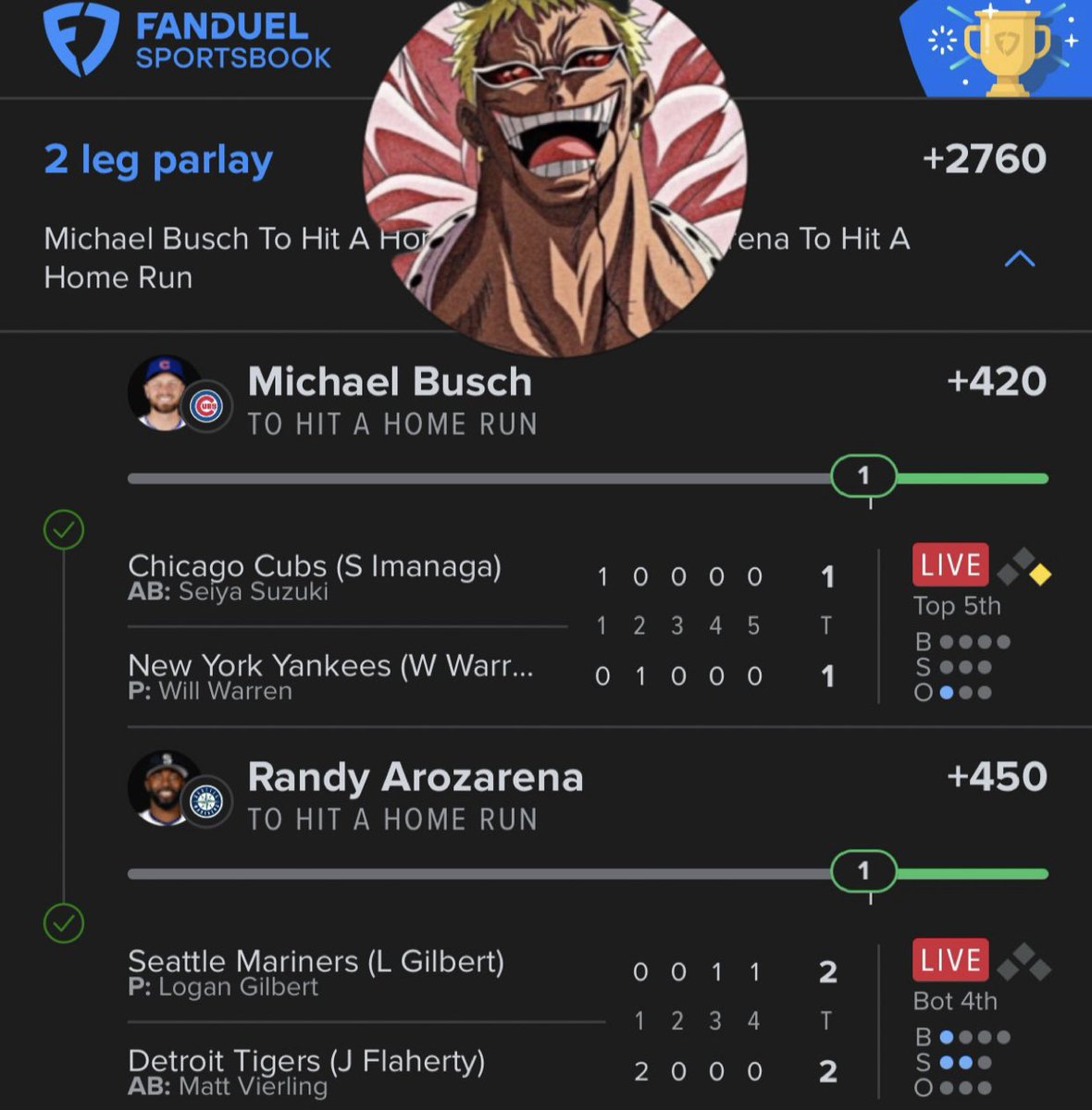 $50 TO 4 PEOPLE WHO LIKE+RT 💕💕

25 HOME RUNS CASHED IN JULY ALREADY — Halfway to 50 after dropping 40 in June 😈💣

Afternoon slate is LIVE — and you don’t want to miss what’s loading next…🤯

ALL-STAR BREAK SPECIAL💕⬇️
25% OFF VIP — LIMITED TIME ONLY💎
dubclub.win/r/p/pri-26grt/…