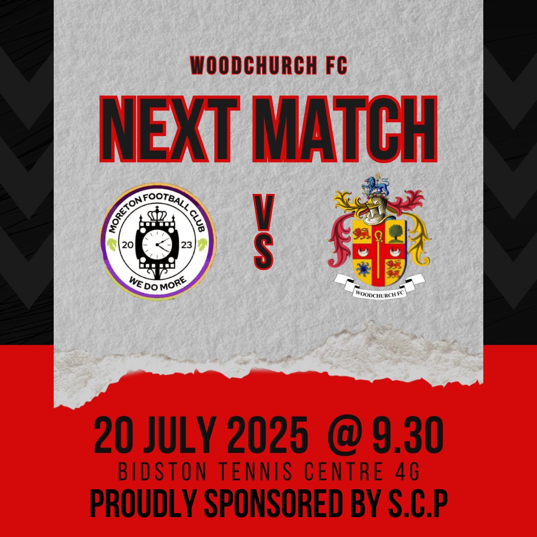 Woodchurch FC (@fc_woodchurch) on Twitter photo Next up for the lads is an early KO away to <a href="/MoretonFC23/">Moreton Football Club</a> hope to see you all there 🔴⚫⚽ Next up for the lads is an early KO away to <a href="/MoretonFC23/">Moreton Football Club</a> hope to see you all there 🔴⚫⚽