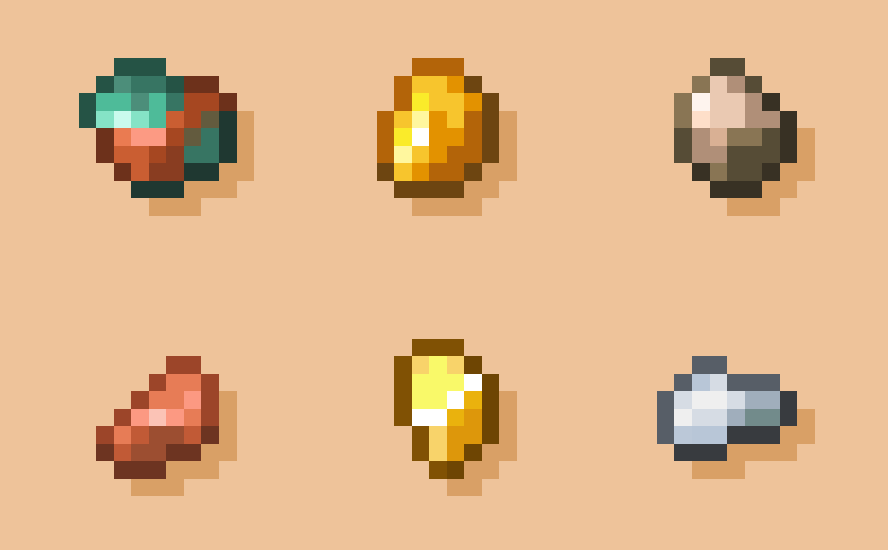 Funny_Anar's tweet image. Raw ingots. Smelted into regular ingots or can be crafted into regular raw ingots. This is mostly for changing the Minecraft progression