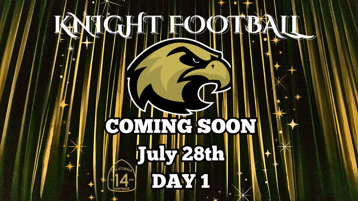Summer football is winding down, only means, that Fall Camp is starting soon! 2025 Season almost go time! Incoming Freshman Players and Current Players get sign up. athleticclearance.com
#KnightFootball #Comeballon70th #Dirtmade #FallCamp #Day1 #2025Season #Comingsoon