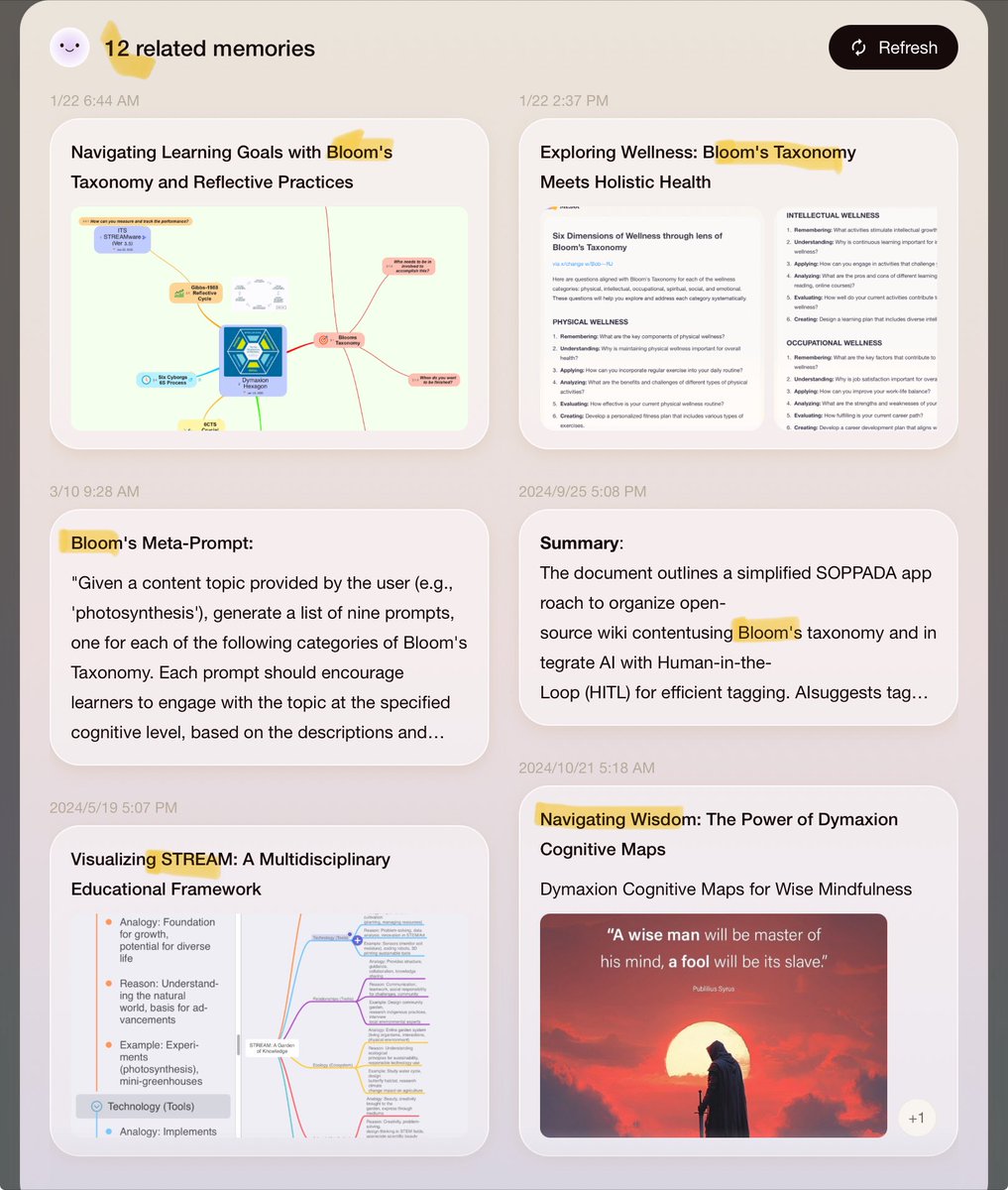 BurkhartRj's tweet image. Ingesting this GDoc-Fine-Tuning quickly reconnected a dozen #MEbot-My-Sphere memories:

app.me.bot/memory/RUI9JR6…