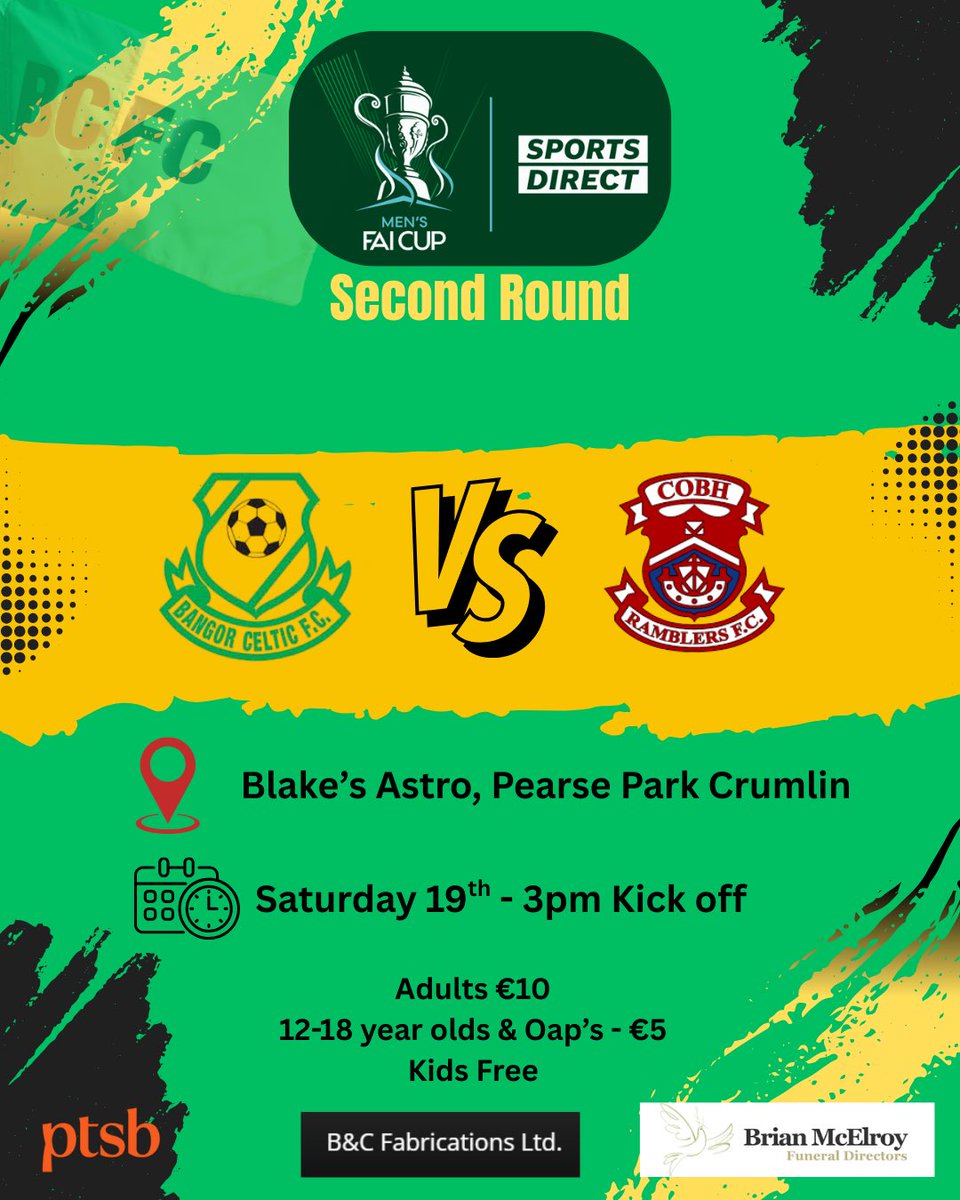 Fai Cup Second Round❗️❗️ The Countdown is on

Let’s show the support next Saturday. UTB💛💚