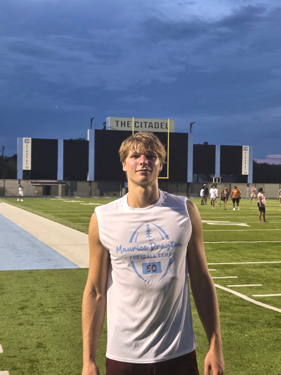 MatthewPay33714's tweet image. I had a great time competing @CitadelFootball camp! Thank you @JacksonEskierka and @CoachVance92 for the invite! I can’t wait to come back on campus soon. @CoachNic2336 @CoachPerrin61 @WandoHSFootball