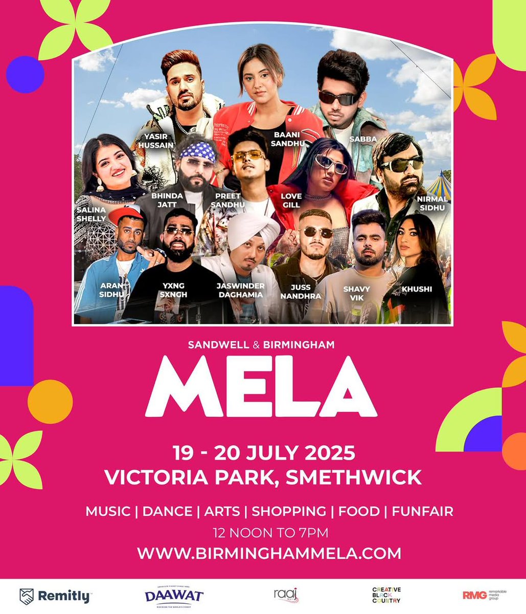 Birmingham Mela 19 - 20 July2025  at Victoria Park, Smethwick 🙌🏽
<a href="/JaswinderDagham/">Jaswinder Daghamia</a> 
#jaswinderdaghamia