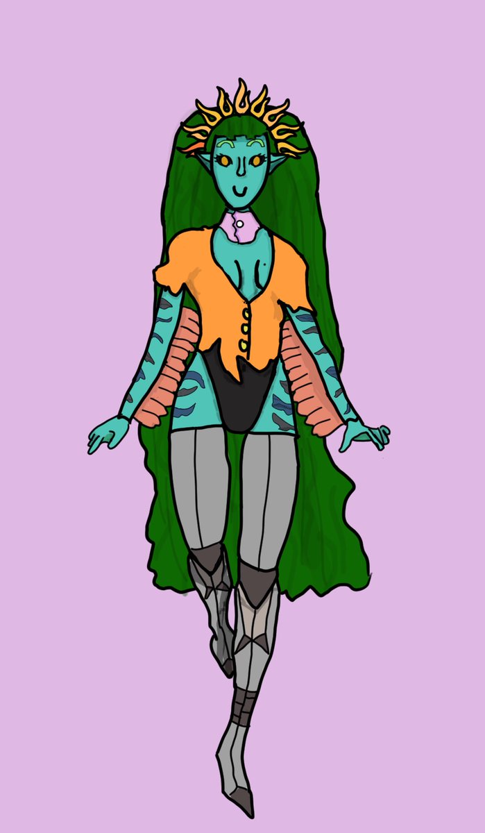 soup_ey's tweet image. I am mentally unwell it’s 3am why am I here
HEYYYYY it’s Thelxie my newest dnd character….. I love her so much actually first full drawn thing of my own entire design omg
Shoutout to Kibbitzer i used a pose as reference for Thelxie’s!
