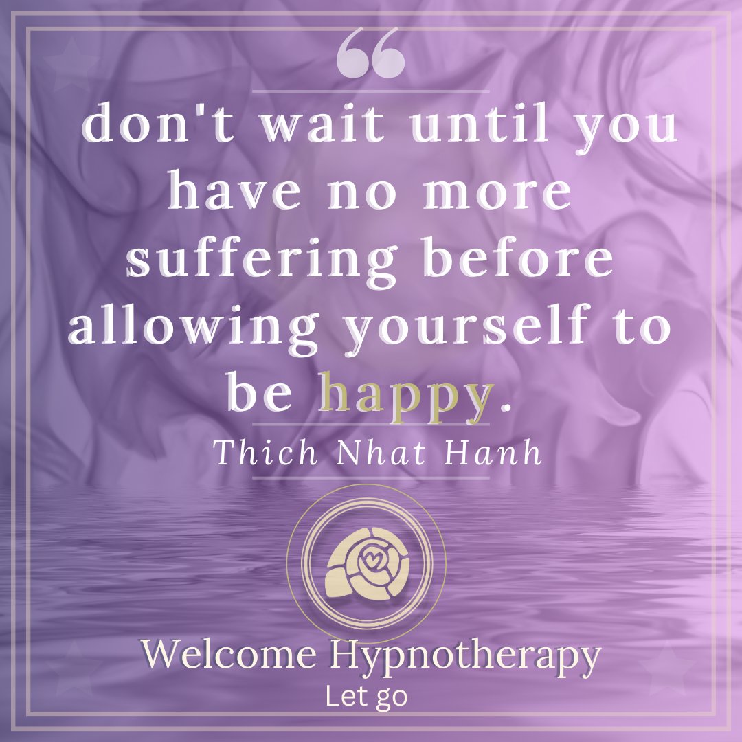 It’s okay to feel okay even when things aren’t perfect. welcomehypnotherapy.co.uk/its-okay-to-fe…
Don’t wait for suffering to vanish before you allow happiness in. #ThichNhatHanh #hypnotherapy #mindfulness #successTRAIN #Belfasthour