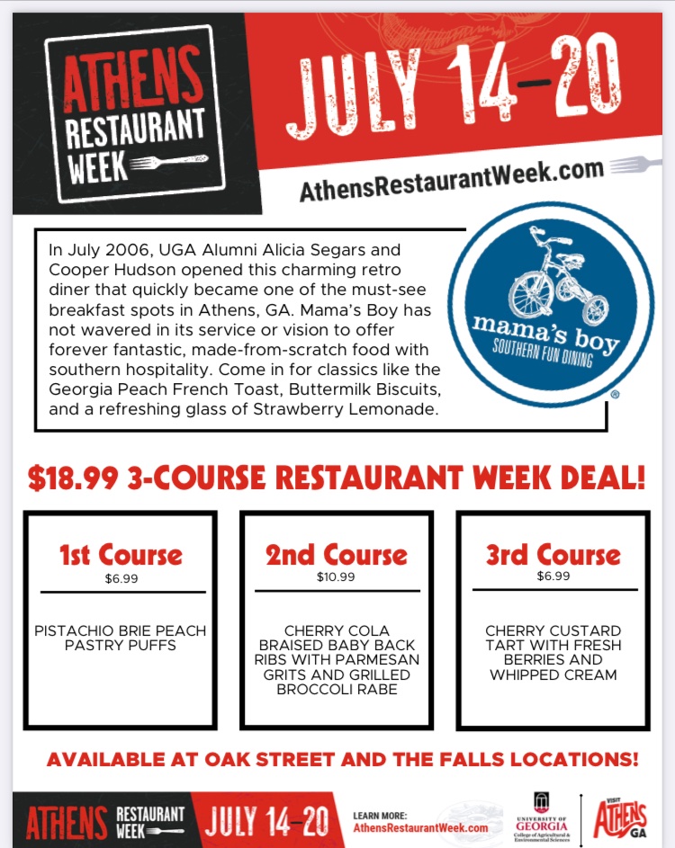 Join us for Athens Restaurant Week! #southernfundining