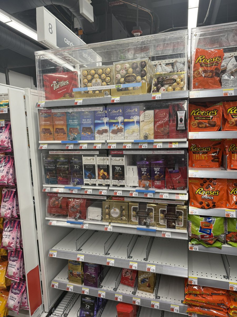 dryostradamus's tweet image. In NYC for the weekend and still mind boggling Walgreens at Penn Station keeps even the chocolates locked up. WTF!