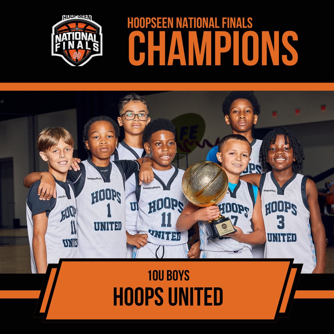 HoopSeenNEXT's tweet image. Congratulations to the 10U/4th Grade Boys National Finals Champions, Hoops United!