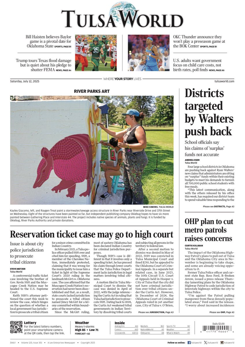 brettachapman's tweet image. This morning I was going to try and be cool to my son by going to QuikTrip and casually being like “oh look, your dad’s on the front page of the paper” at the counter where the papers are . . . and so we went, but the story on my case ran in yesterday’s paper 😂