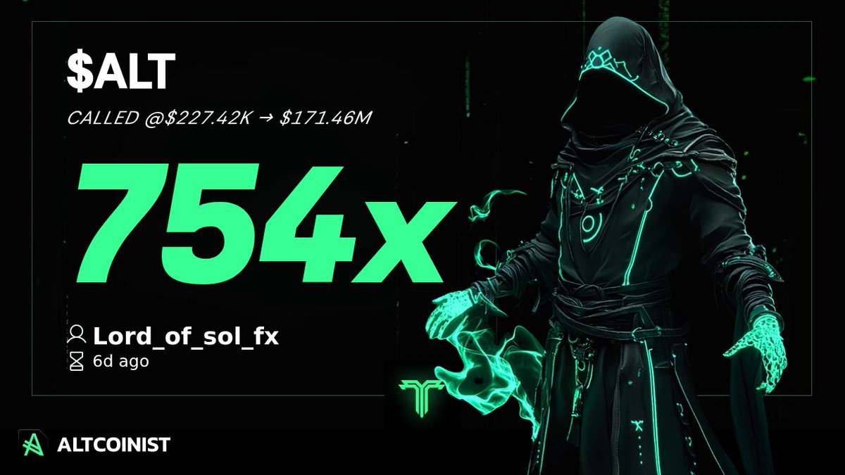 Lord_of_sol_Callerz ๐๐ (@lord_of_sol9) on Twitter photo $ALT went from 227.42K to 171.46M in just 6 days. ๐ซ๐ฅ
754x madness โ no time for doubt.
Call made by: <a href="/lord_of_sol9/">Lord_of_sol_Callerz ๐๐</a>
This is not luck. Itโs precision. ๐๐งช $ALT went from 227.42K to 171.46M in just 6 days. ๐ซ๐ฅ
754x madness โ no time for doubt.
Call made by: <a href="/lord_of_sol9/">Lord_of_sol_Callerz ๐๐</a>
This is not luck. Itโs precision. ๐๐งช