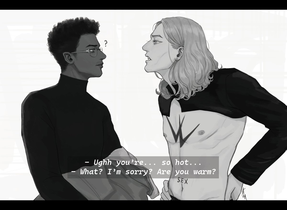 quick sketch of loustat but it's that one school of rock scene with the principal and the slutty bass player #iwtv