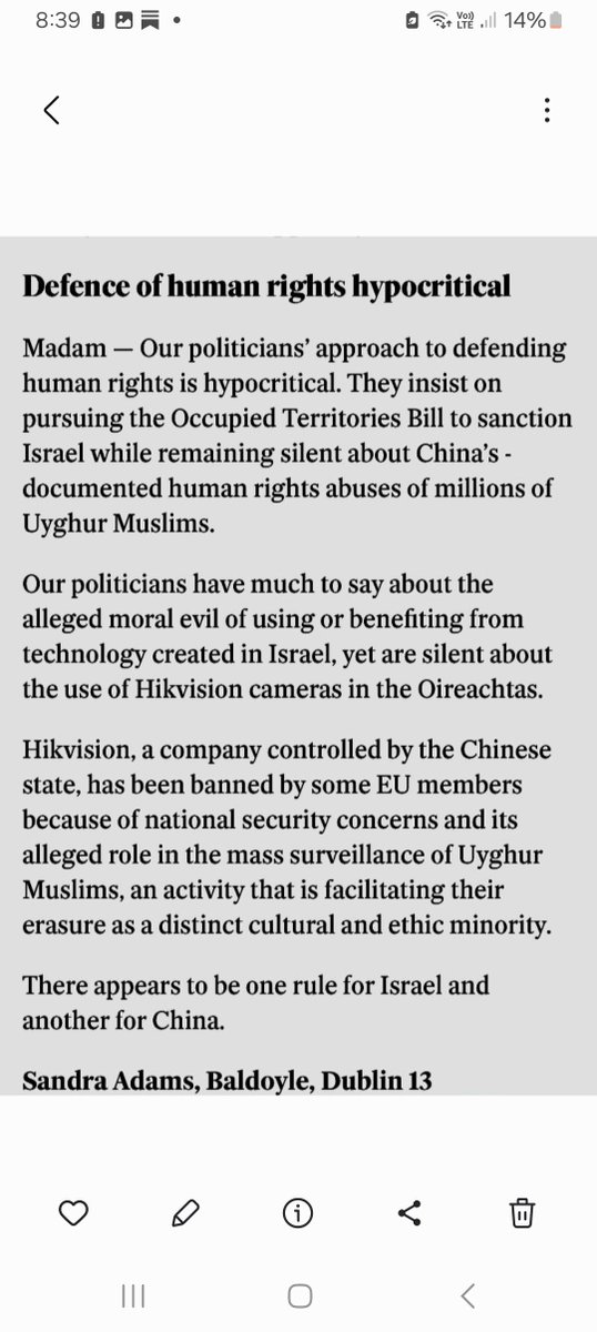 AdamsSandr4794's tweet image. My letter in today's Sunday Independent. Thanks to
@Lizzy_Kearney
for printing it. For a better understanding of how the Chinese state erases ethic and cultural difference I recommend Sean R. Roberts book The War on Uyghurs. Available as an audio book.
open.spotify.com/show/7iPYejNrk…