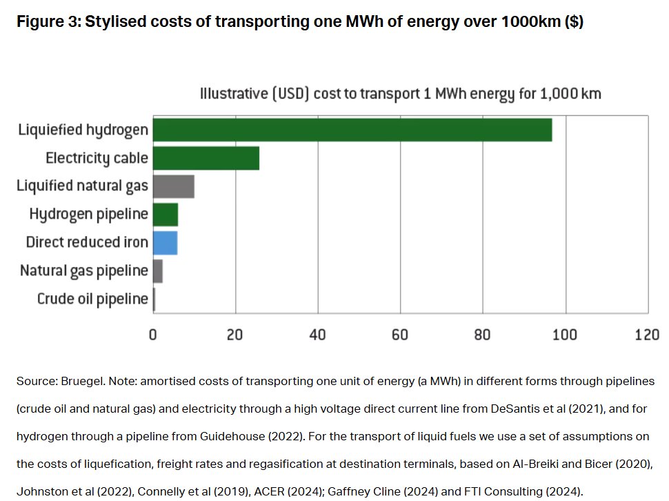 Peter__Wood's tweet image. Liquid hydrogren imports to the EU are a pipedream. The paper goes on to argue the case for trade in energy-intensive intermediate inputs because its often cheaper to move these materials instead of the energy to make them. Source: bruegel.org/policy-brief/r…