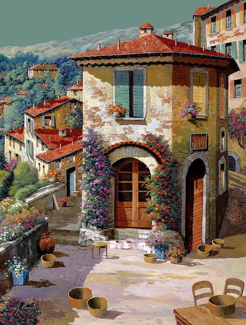RazaneRayan1412's tweet image. "To be is to be there. To live is to enjoy being there".
~Jean Cocteau.
🎨 by Guido Borelli (b.1952),
"Un Cielo Verdolino."