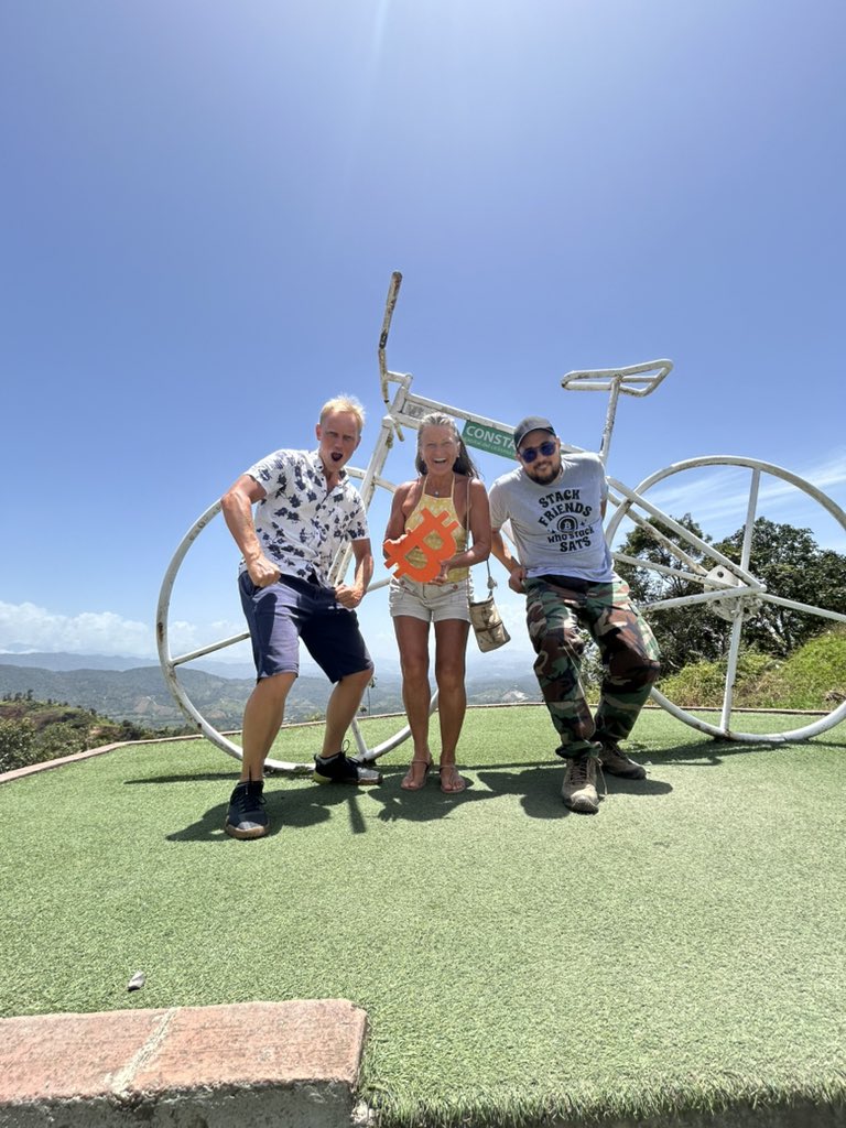 Bitcoindominicana (@btcdominicana) on Twitter photo On a #Bitcoin mission deep in the Dominican mountains with <a href="/njelsalvador/">⚡️Nicki & James in El Salvador 🇸🇻</a> 🌄
1,346 meters above sea level.
This orange-pilling adventure is just getting started. 🚀🇩🇴 On a #Bitcoin mission deep in the Dominican mountains with <a href="/njelsalvador/">⚡️Nicki & James in El Salvador 🇸🇻</a> 🌄
1,346 meters above sea level.
This orange-pilling adventure is just getting started. 🚀🇩🇴