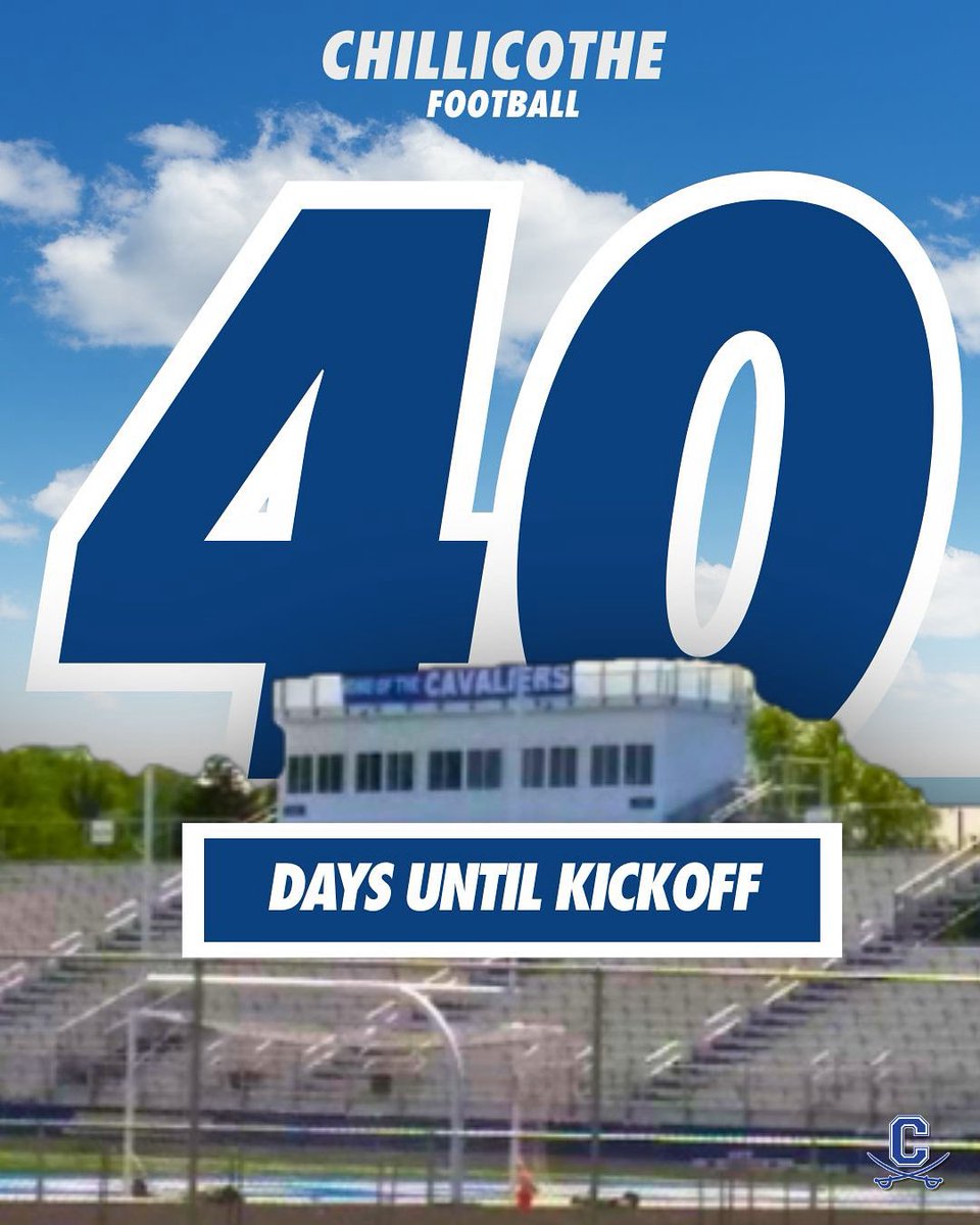 Chillicothe_FB's tweet image. 4️⃣0️⃣ Days until CAVALIER Football!

🔵⚔️🏈 

#rideordie