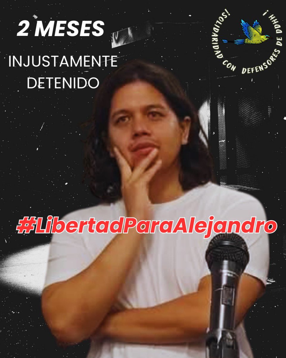 Solidaridad con defensores de DDHH en El Salvador (@elsalvadorpp) on Twitter photo Alejandro Henríquez lleva 2 meses privado de su libertad, ¿la causa? Acompañar la lucha de su comunidad en defensa del territorio. ¿Quién cuida de nosotrxs si encarcelan a quienes defienden nuestro hogar? 
#LibertadParaAlejandro #LibertadParaJoséÁngel Alejandro Henríquez lleva 2 meses privado de su libertad, ¿la causa? Acompañar la lucha de su comunidad en defensa del territorio. ¿Quién cuida de nosotrxs si encarcelan a quienes defienden nuestro hogar? 
#LibertadParaAlejandro #LibertadParaJoséÁngel