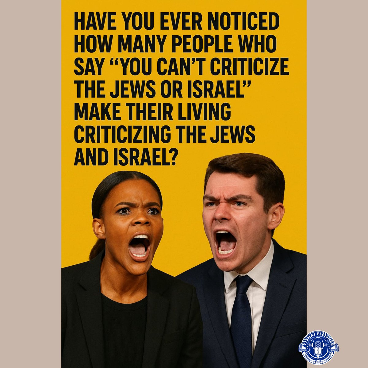 Yishai Fleisher يشاي ישי פליישר 🕎 (@yishaifleisher) on Twitter photo People like <a href="/RealCandaceO/">Candace Owens</a> and <a href="/NickJFuentes/">Nicholas J. Fuentes</a> are not being silenced.
They're being paid. People like <a href="/RealCandaceO/">Candace Owens</a> and <a href="/NickJFuentes/">Nicholas J. Fuentes</a> are not being silenced.
They're being paid.