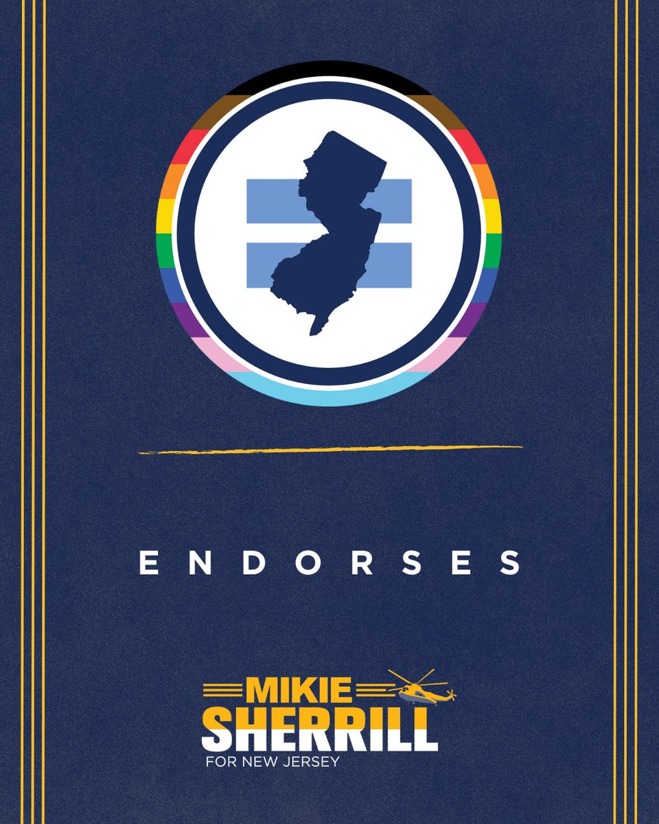 MikieSherrill's tweet image. In a time when rights, families, and futures are under attack, I’m proud to have @GSEquality Action Fund, New Jersey’s largest LGBTQ+ advocacy organization, in my corner.
Together we’ll continue to defend dignity, equality, and justice for all New Jerseyans.