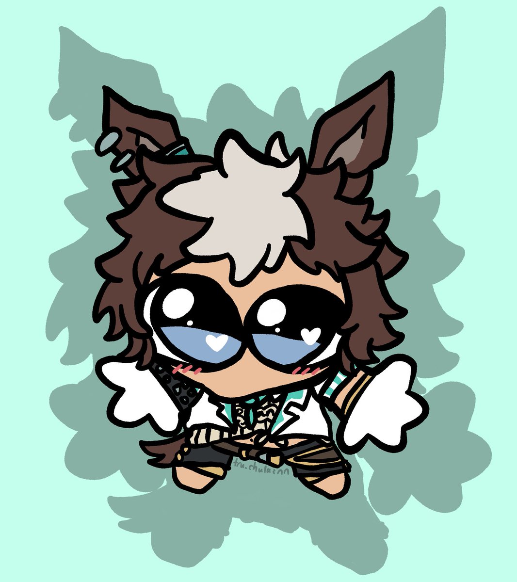 tru_chulainn's tweet image. no more evil and intimidating horse, only pure and whimsical Meijiro Ryan
#umamusume #メジロライアン