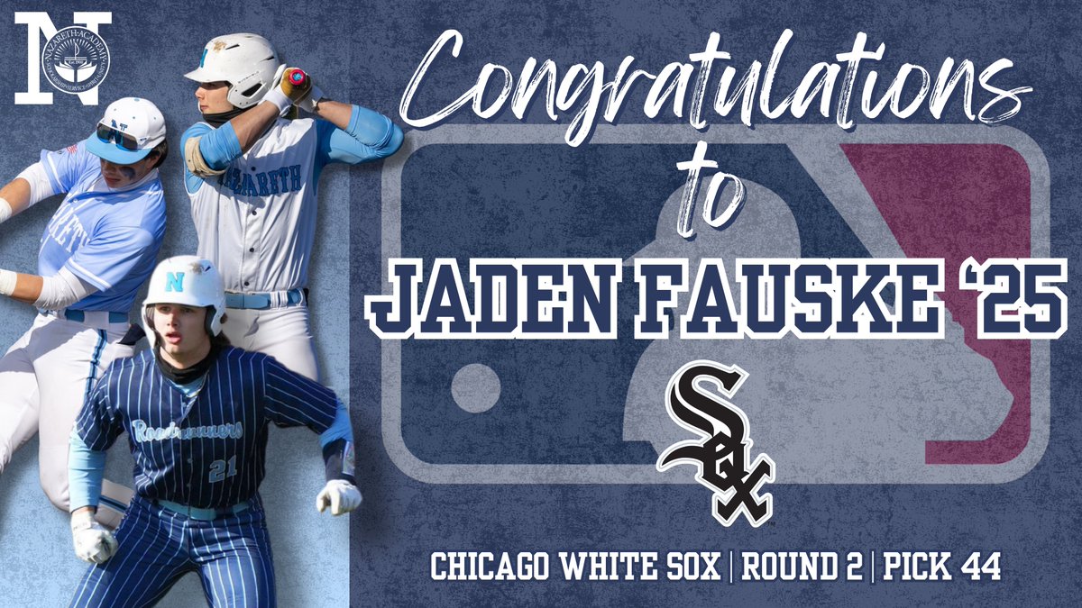 Congrats Jaden Fauske ‘25, selected by the <a href="/whitesox/">Chicago White Sox</a>  with the 44th pick in the in the <a href="/MLB/">MLB</a> Draft. Jaden is the highest MLB draft pick from Nazareth. <a href="/Baseball_Naz/">Nazareth Academy Baseball</a>  👏⚾️💙 #NazSpirit #ForeverRoadrunner #Baseball #Draft25