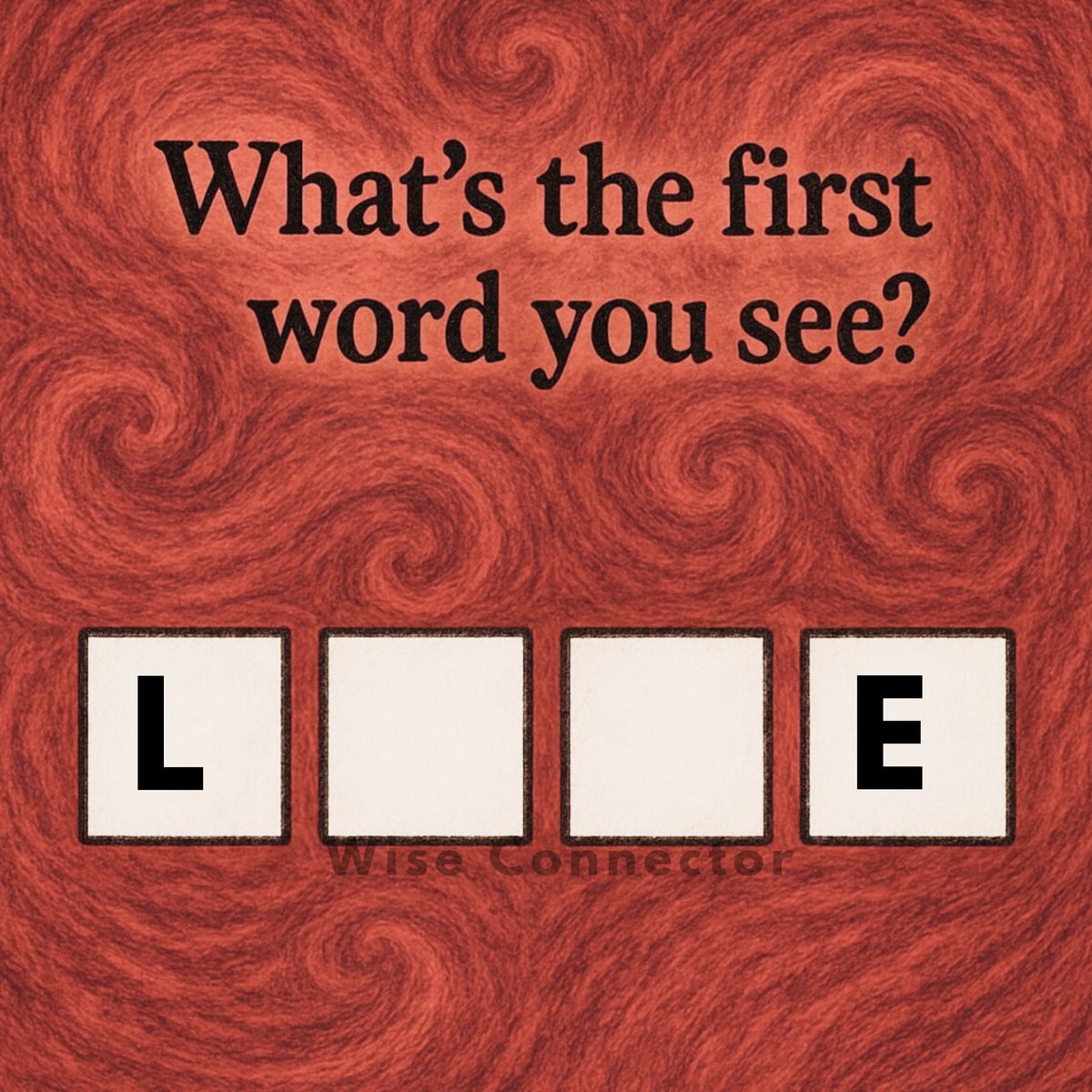 Which 4-letter word do you see first?