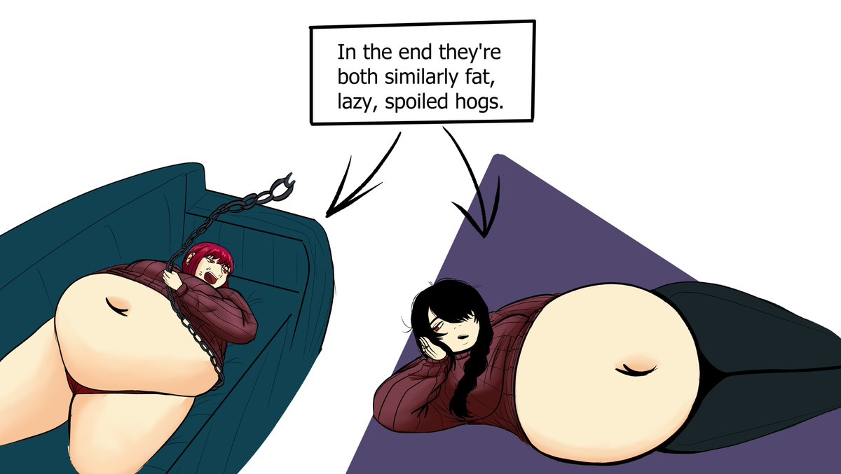 I take to imagining the reality of characters being gluttonous fat assess very seriously