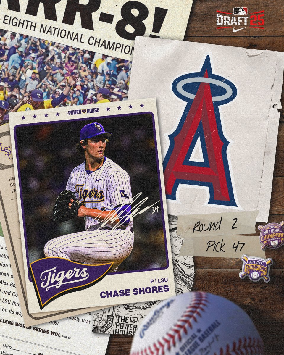 LSU Baseball (@lsubaseball) on Twitter photo With the 47th pick in the 2025 MLB Draft, the Los Angeles Angels select Chase Shores!
<a href="/ChaseShores/">chase shores</a> | <a href="/Angels/">Los Angeles Angels</a> With the 47th pick in the 2025 MLB Draft, the Los Angeles Angels select Chase Shores!
<a href="/ChaseShores/">chase shores</a> | <a href="/Angels/">Los Angeles Angels</a>