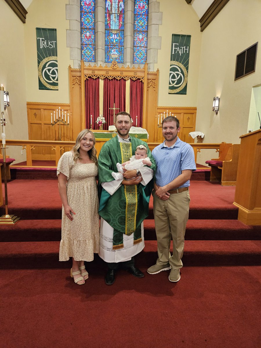 RuralLutheran's tweet image. Saint Brynlee was baptized into Christ this morning, brought into the Lord's kingdom through water and the Word, and forgiven of all her sin.
"Where there is forgiveness of sins, there is also life and salvation."