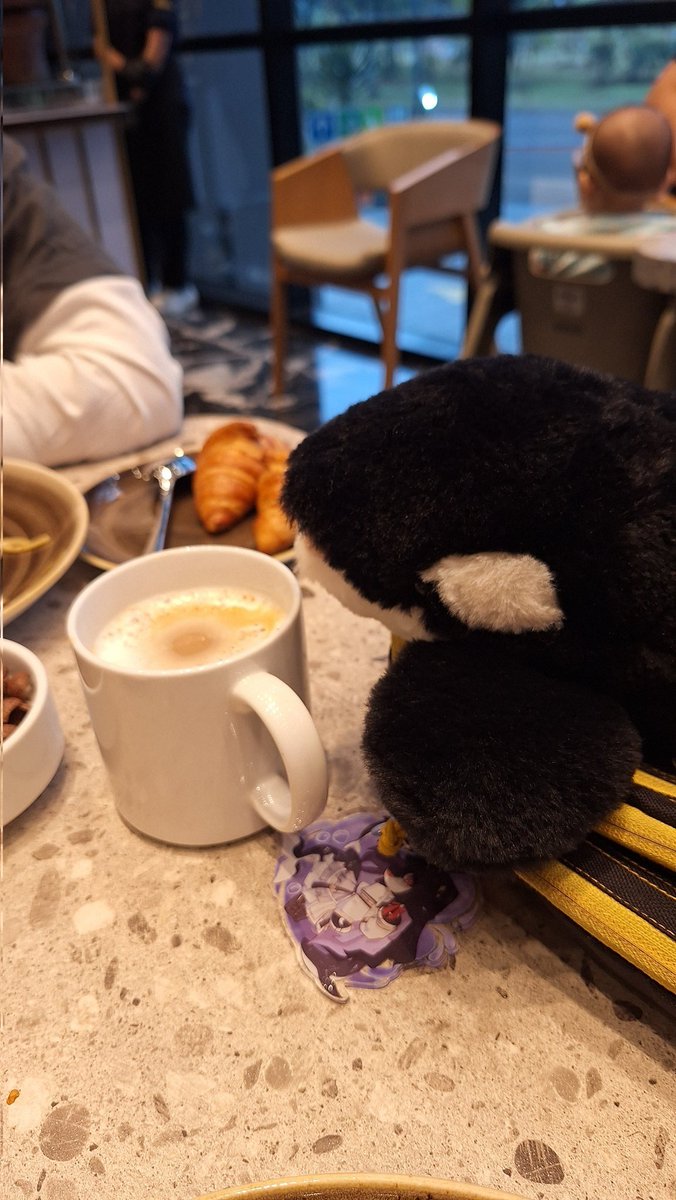 Ickx_Husky's tweet image. New orca plushie from IWAG 2025, thank you very much @Zyntherlock, you're such a good plushie hunter wkwkwkwk