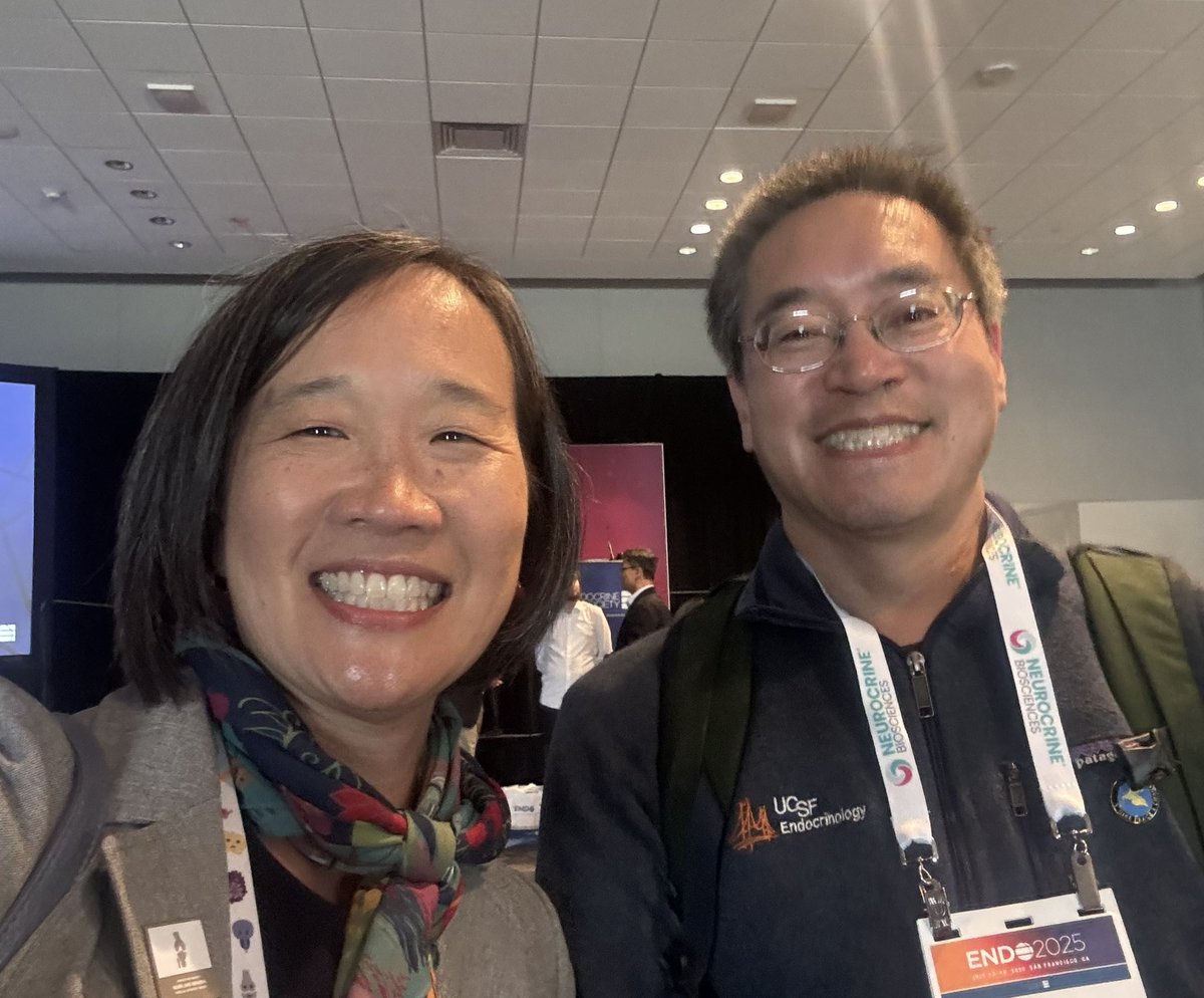 JoyYWu's tweet image. Ed Hsiao and I first met as endocrinology fellows with side by side posters on the effects of too much (him) or too little (me) Gsalpha activity in bone.
Almost 20 years later, very cool to have back to back oral abstracts at #ENDO2025
