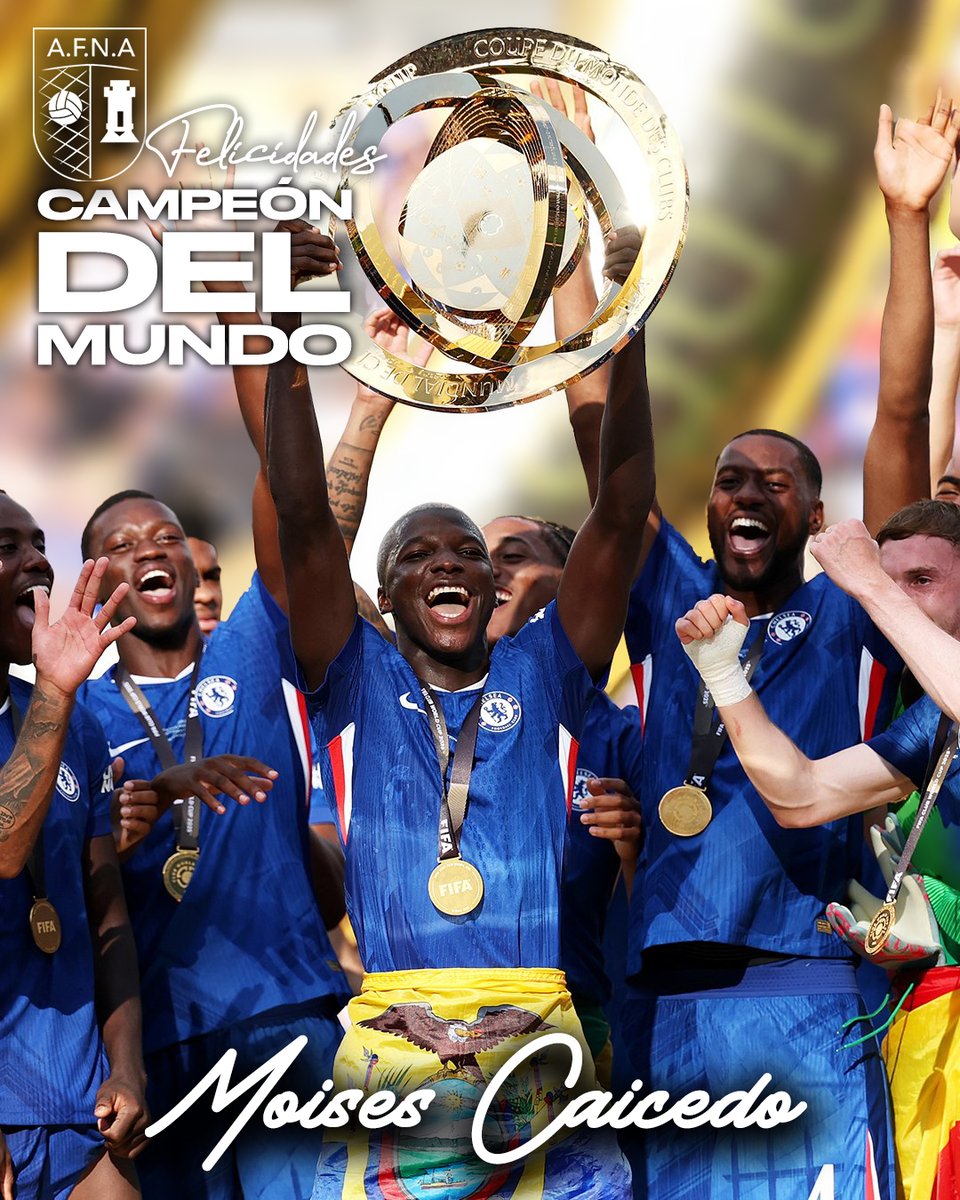 ¡Orgullo ecuatoriano!
Desde AFNA felicitamos a Moisés Caicedo por conquistar el Mundial de Clubes 2025.
Tu esfuerzo, talento y humildad son ejemplo para toda nuestra juventud.
¡Hoy el fútbol ecuatoriano celebra contigo, Niño Moi! 🙌🇪🇨⚽🏆
#OrgulloNacional #AFNA #MundialDeClubes