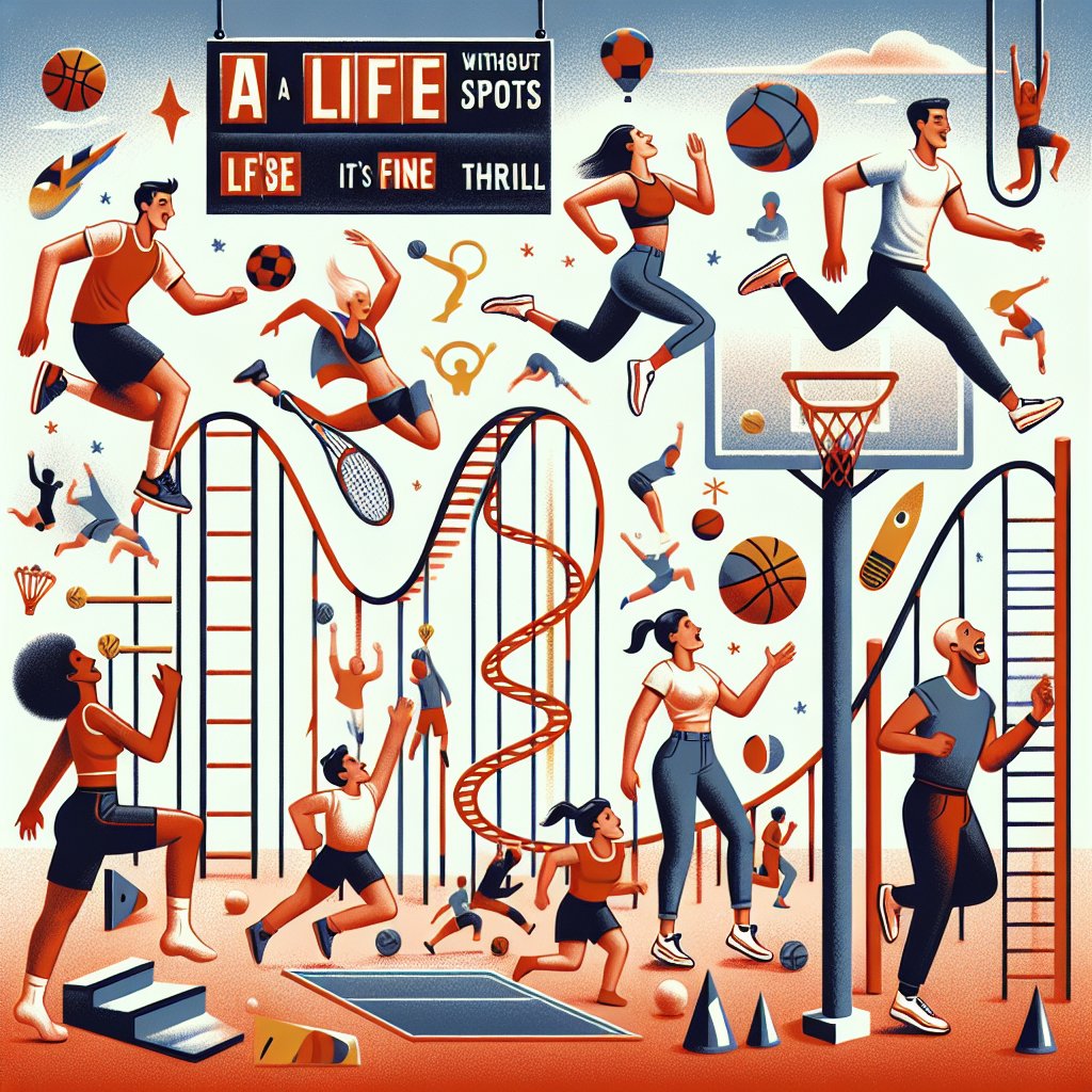 Life without sports is like an amusement park without rides: it's fine but lacks thrill. Keep fit, challenge yourself, and remember that every game is a chance for personal growth. Stay active, folks