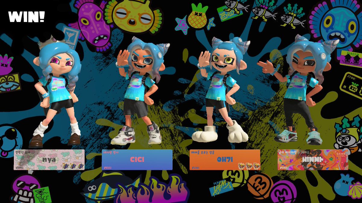 nya_splatoon3's tweet photo. 오랜만에 페스 좋았다! https://t.co/AZFlDyQ4Pp