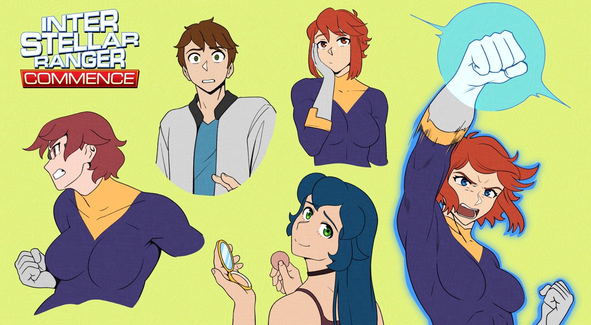 IRC_Anime's tweet image. A collection of doodles of the characters :3