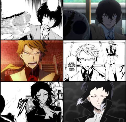 Bsd_zip's tweet photo. 🪡~ BUNGOU STRAY DOGS : 
MANGA PANELS vs ANIME SCENES

(Pt 1 *ty for 300💗*)

↓↓↓↓↓↓↓↓↓↓ https://t.co/Y4WORBTfeZ