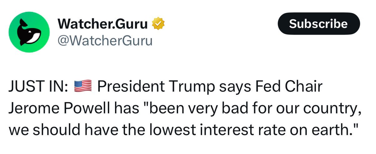 3orovik's tweet photo. it’s becoming increasingly clear

Jerome Powell will be replaced very soon

he might even resign as early as tomorrow

WOULD BE SO BULLISH!! https://t.co/WuQC9GL6fo