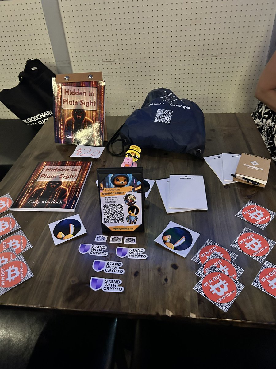 VegasCryptoNV's tweet photo. Big thank you to @mixedcrypto702 for hosting @monero based trivia! We had fun and learned a lot about privacy &amp; XMR! 

It was our most competitive game so far! The winner received a Farcaster account &amp; a book about Self Encryption called “Hidden in Plain Sight” by @Cody_Murdoch_ https://t.co/HbXEFVJUpd