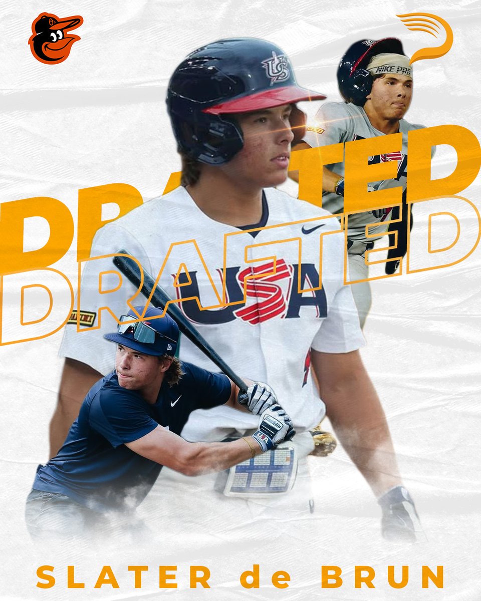 Driveline Baseball (@drivelinebb) on Twitter photo Big time for Lil Slayyy š„
Congratulations Slater de Brun on being drafted 37th overall to the <a href="/Orioles/">Baltimore Orioles</a>! Big time for Lil Slayyy š„
Congratulations Slater de Brun on being drafted 37th overall to the <a href="/Orioles/">Baltimore Orioles</a>!